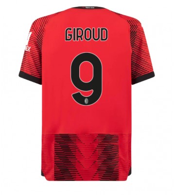 AC Milan Olivier Giroud #9 Replica Home Stadium Shirt 2023-24 Short Sleeve